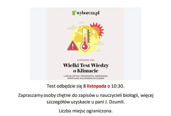 Test Wiedzy o Klimacie